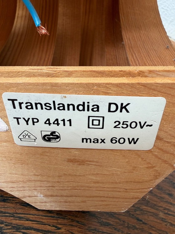 Image 1 of Translandia DK – Set of 6 Pine Veneer Wall Lamps, Denmark 1960s/70s