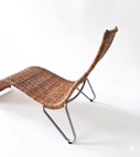Poltrona lounge curva in rattan di Karl Malmvall per IKEA, Svezia, 2005