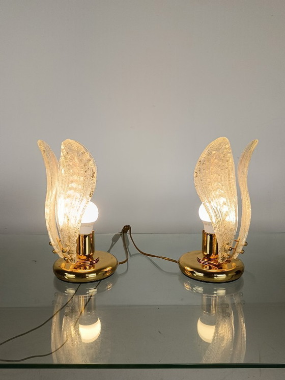 Image 1 of Italian Murano Glass Petali Table Lamp, 1970s