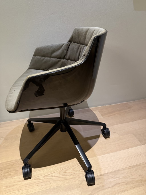 MDF Italia Flow Slim bureaustoel, zwart