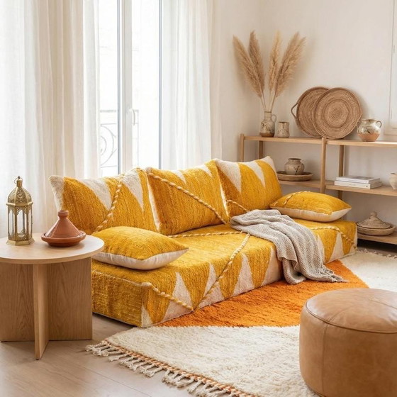 Handgefertigtes marokkanisches Bodensofa – Geschenke, Cotton, Textile (photo 6 of 10)