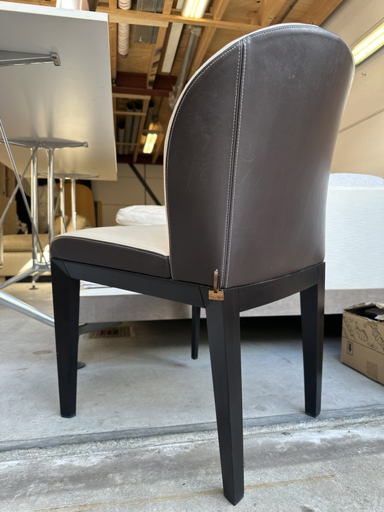 Set di 8 Sedie da pranzo Giorgetti Normal di Massimo Scolari – Leather, Textile (photo 3 of 11)