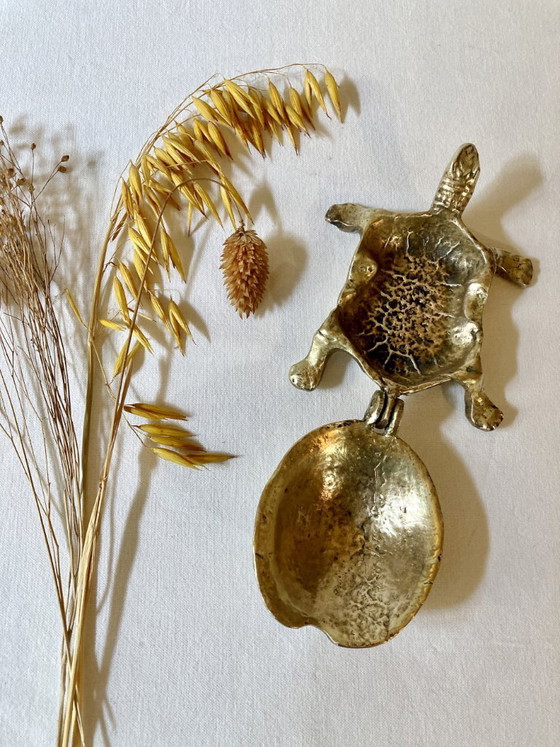Image 1 of Brass turtle ashtray, 1970s