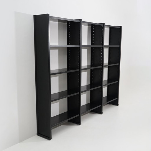 Black metal bookcase, 1970s