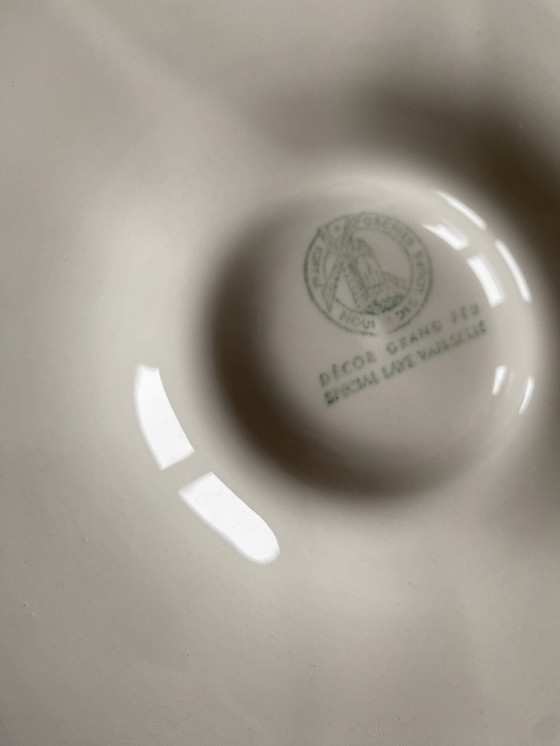 Image 1 of Six vintage French oyster plates