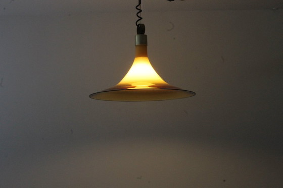 Image 1 of Lampada a sospensione Cosack in vetro di Murano color ambra