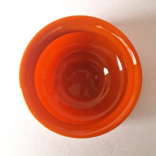 Kosta Boda - Cuenco naranja de Erik Höglund - Años 60 - Firmado