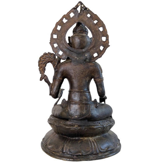 Statua in Bronzo Avalokiteshvara / Padmapani – Stile Giavanese-Buddhista – Sculture, Bronze (photo 5 of 8)