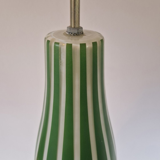 Image 1 of Lampada a sospensione in vetro vintage lampada a sospensione verde