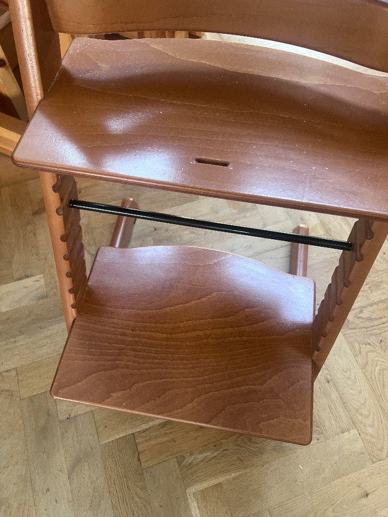 Image 1 of Chaise haute / chaise haute réglable en bois Stokke Tripp Trapp