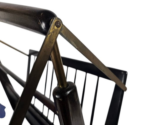 Image 1 of Cesare Lacca - Design italiano - Porta riviste - legno laccato - ottone - anni '50