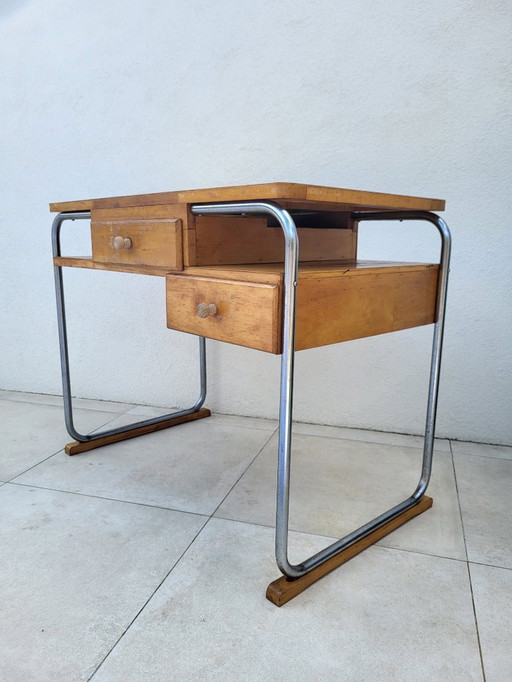 Bureau vintage Torck avec structure en métal tubulaire, style bauhaus, années 1950