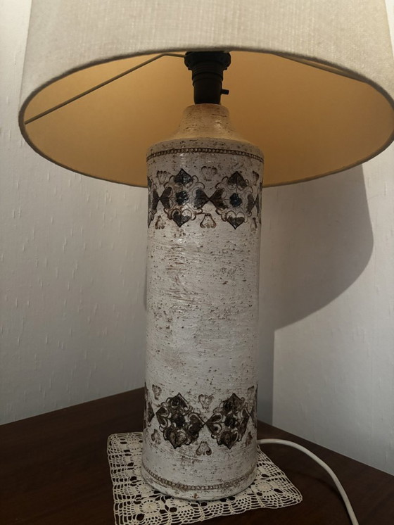Image 1 of Bitossi / Bergboms tafellamp van Aldo Londi – Chamotte steengoed, jaren 60