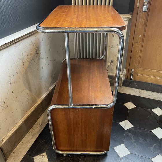 Modernistisch Art Deco Bauhaus Dressoir van Buisstaal & Hout, 1930 – Glass (photo 5 of 16)