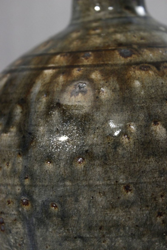 Image 1 of Base per lampada in gres pirite smaltato di Puisaye Denis Avonts La Borne anni '80