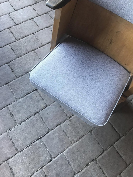 Mid-Century Hungarian 1-Seater Cinema Bench from Szék és Faárúgyár,, 1950s, Benches, Wood, Grey (photo 5 of 7)