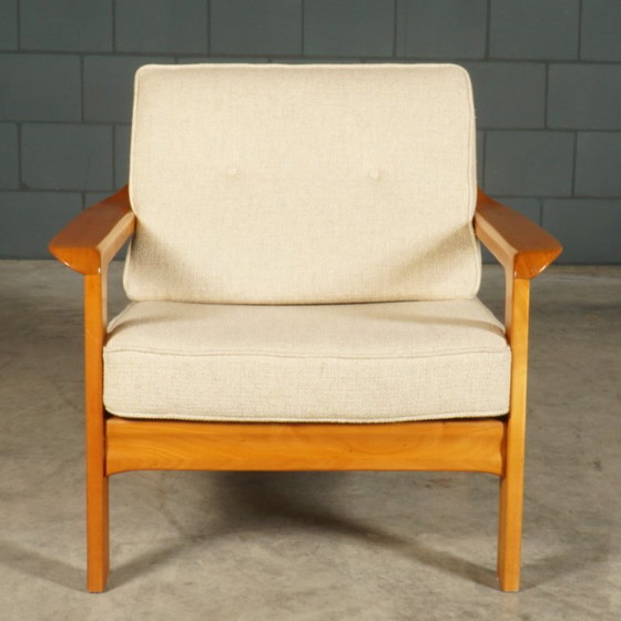 Vintage Danish Armchair – Walnut – 1960s – Textile (photo 8 of 12)