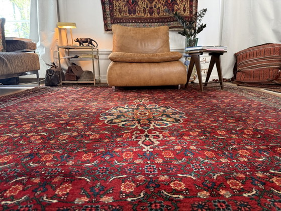 Groot vintage Perzisch Hosseinabad-tapijt – 356 × 242 cm – Vloerkleden en tapijten, Wool (photo 4 of 10)