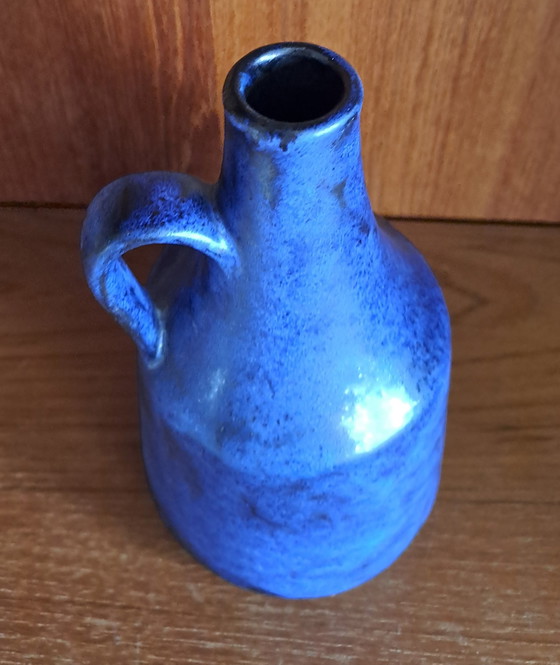 Fritz van Daalen Keramikvase Mid Century Blau/Schwarz – Vasen, Ceramic (photo 3 of 5)