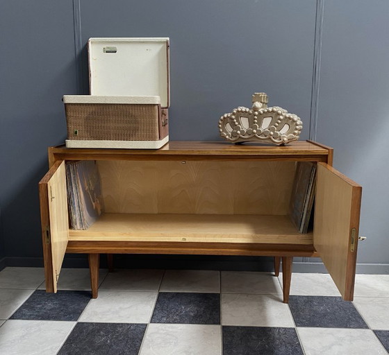 Image 1 of 2-door wood sideboard or Record cabinet 1970s