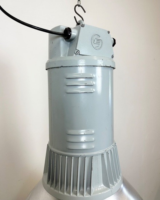 Image 1 of Large Industrial Aluminium Pendant Light from Elektrosvit, 1960s