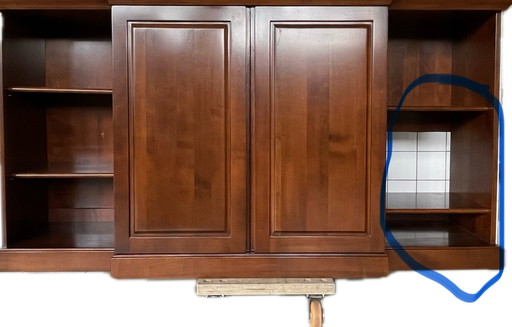 Exclusive vintage TV cabinet made of solid mahogany wood
