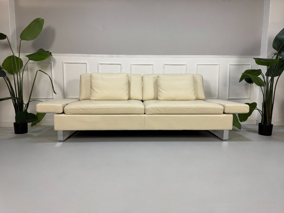 Image 1 of Brühl Alba Bank Cremebeige lederen designbank