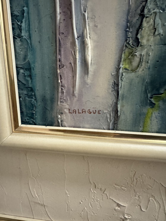 Image 1 of Painting of the blue arum lily by Joëlle Lallagüe, 1993