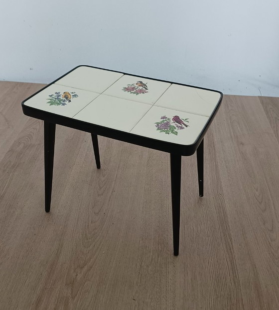Image 1 of Table d'appoint Vaza Roden avec tableau en carreaux