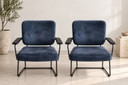 2 Bert Plantagie Kiko Fauteuils | Bleu Foncé