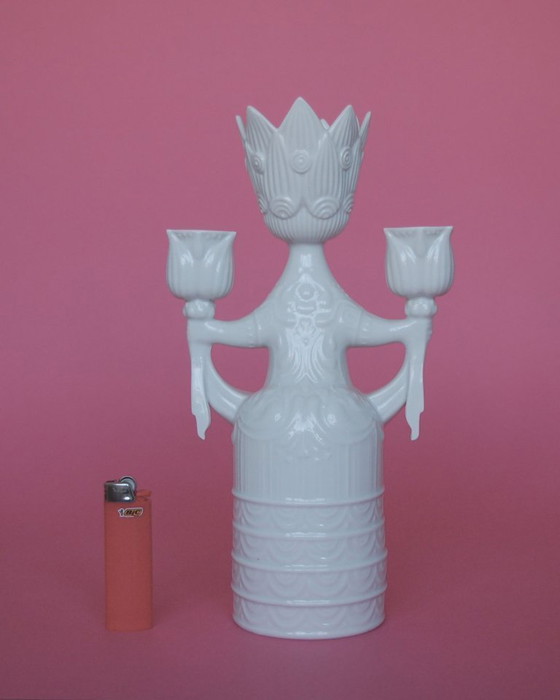 Image 1 of Candeliere in porcellana "Papagena", Björn Wiinblad per Rosenthal, anni '80, Germania