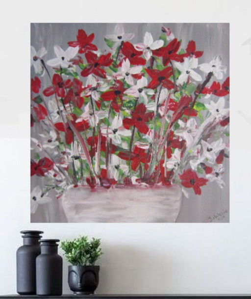 Peinture de fleurs dans un vase (6)