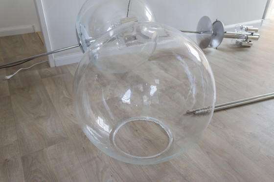 Image 1 of 1 of 2 XXL Glashütte Limburg pendant lamp - model 4105 - 1970s vintage