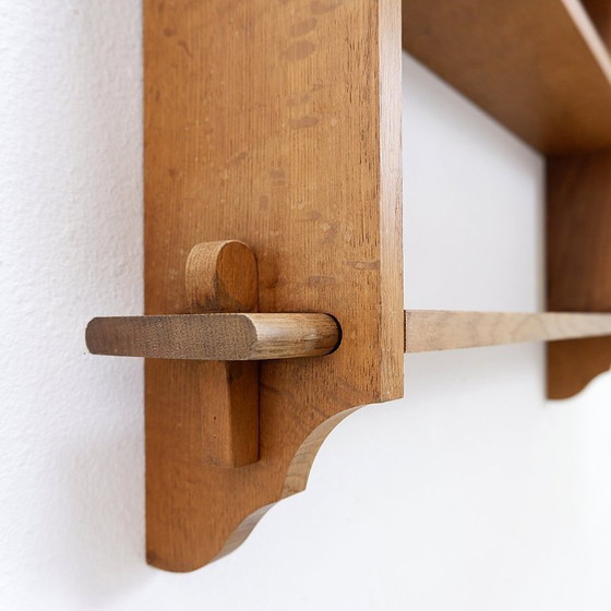 Image 1 of Étagères murales à chevilles de style Arts & Crafts - 1960s