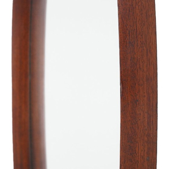 Image 1 of Espejo de pared con marco rectangular de teca, años 60
