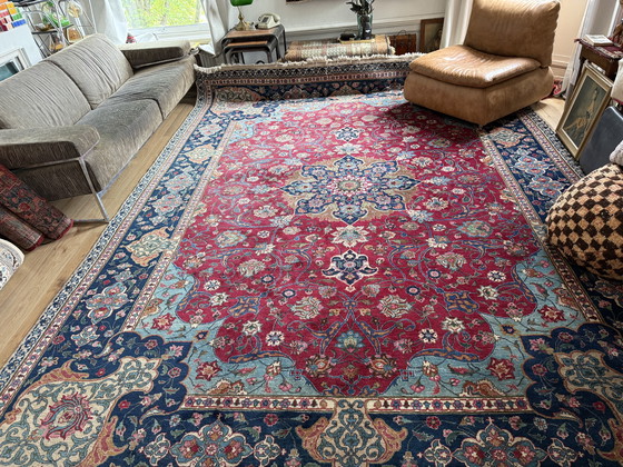 Image 1 of Tappeto unico Tabriz persiano - Rosso con accenti blu-verdi - circa 400 × 300 cm