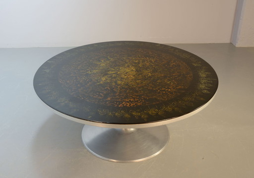 Distinguished Handpainted Large Coffee Table by Poul Cadovius & Designed by Susanne Fjeldsøe Mygge for Cado, Denmark, 1970s