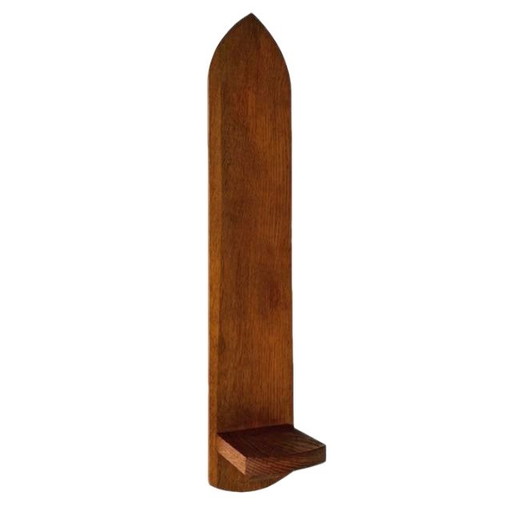 Console gothique vintage en bois de chêne