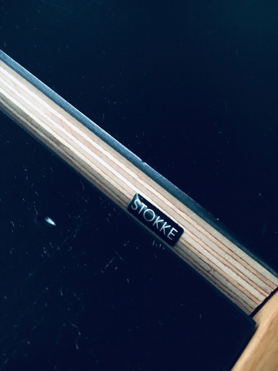 Image 1 of Scandinavian Ergonomic Design Writing Desk and Stool, Stokke 1980's