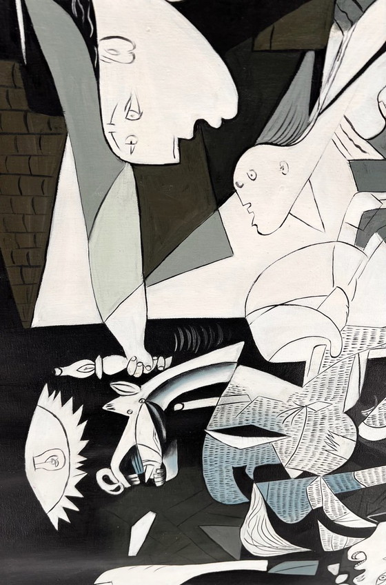 Image 1 of Pablo Picasso – Guernica - Hand-Painted Interpretation | Oil on canvas (rolled up)