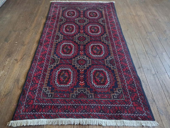 Tapis Persan Beloutch fait main 200×108cm, Coton, Laine, Multicolore (photo 13 sur 15)