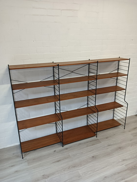 Image 1 of Mensola da parete modulare WHB, divisibile anche separatamente, impiallacciatura in teak