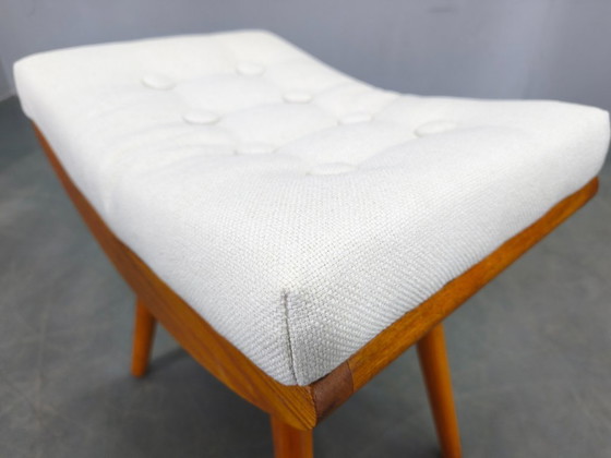 Image 1 of Pair of Mid Century Maple Wood Stools, 1960s Czechoslovakia