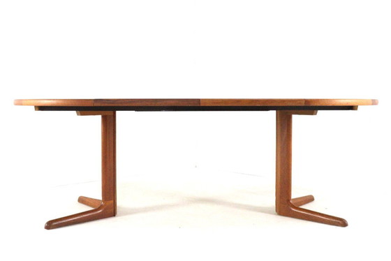 Image 1 of Dyrlund Danish design round 2x extendable dining table vintage
