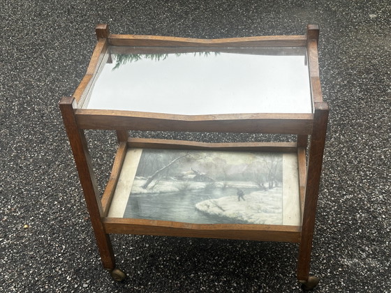 Desserte Vintage En Bois À Deux Plateaux – Années 50 – Meuble bar, Wood, Glass (photo 2 of 13)