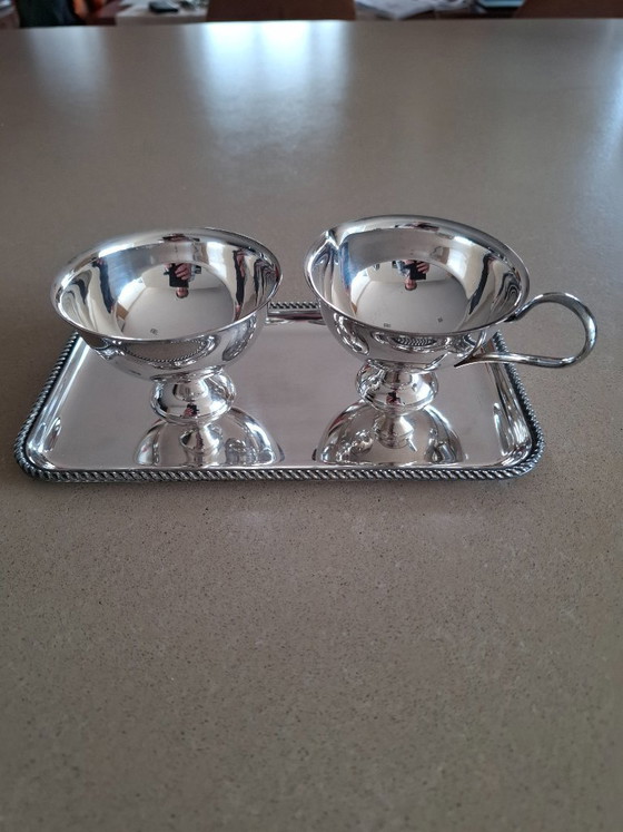 Image 1 of Silbernes Creme-Set
