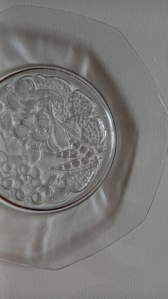 Image 1 of 6 small octagonal glass plates Felix Potin La Parisienne