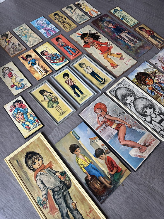 Image 1 of Jolylle Passion grands yeux art rétro vintage popart collection lien mei jaren 60 70