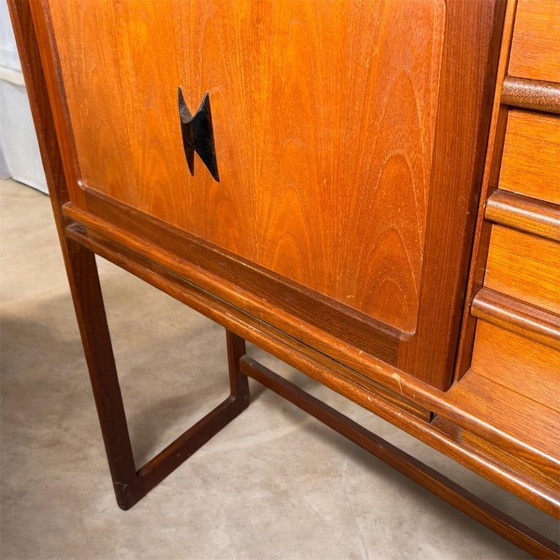Image 1 of Mid Century Vintage Teak Dining Room Set by Elliotts of Newbury Circa 1960  A very rare and exceptionally stylish mid century mo