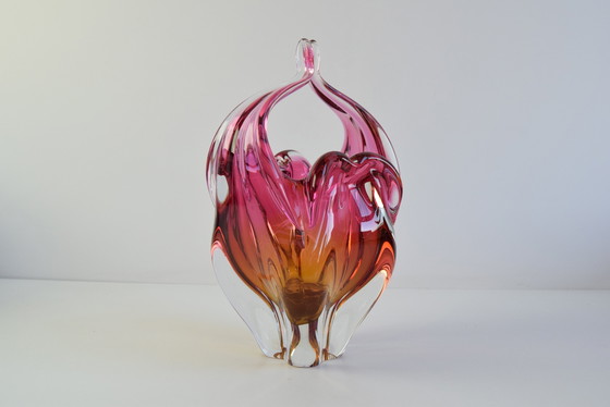 Image 1 of Mid Century Czech Art Glass Mandkom door Josef Hospodka